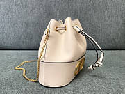 Valentino Mini Bucket Bag Vlogo Sigbature Chain White 20x18x7cm - 4
