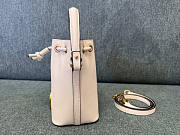 Valentino Mini Vlogo Signature Bucket Bag Nappa Leather White 12x18x10cm - 4