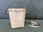 Valentino Mini Vlogo Signature Bucket Bag Nappa Leather White 12x18x10cm - 3