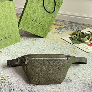 Gucci Jumbo GG Small Belt Bag Khaki Green 23x13x5cm