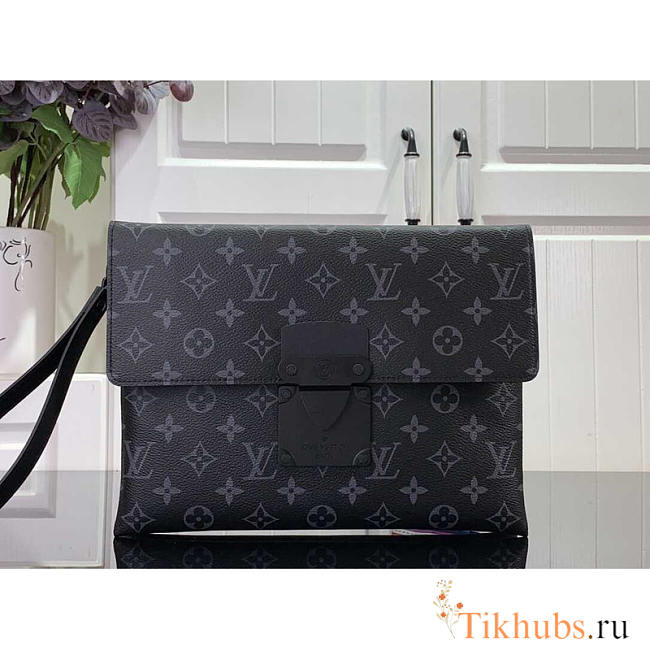 Louis Vuitton LV Pochette S-Lock Black 28 x 22.5 x 3.5 cm - 1