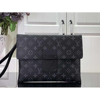 Louis Vuitton LV Pochette S-Lock Black 28 x 22.5 x 3.5 cm