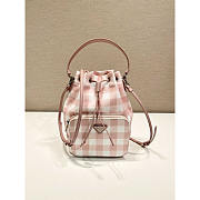 Prada Duet Printed Re-Nylon Bag Pink 22.5x17.5x12cm - 1
