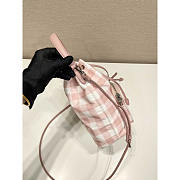 Prada Duet Printed Re-Nylon Bag Pink 22.5x17.5x12cm - 3