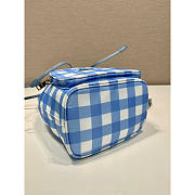 Prada Duet Printed Re-Nylon Bag Blue 22.5x17.5x12cm - 6