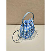 Prada Duet Printed Re-Nylon Bag Blue 22.5x17.5x12cm - 2