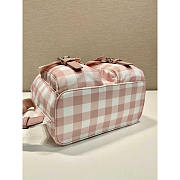 Prada Small Printed Re-Nylon Backpack Pink 28x23.5x12cm - 6