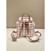Prada Small Printed Re-Nylon Backpack Pink 28x23.5x12cm - 3