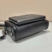 Prada Saffiano Leather Shoulder Bag Black 24x18x6cm - 2