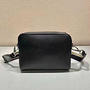 Prada Saffiano Leather Shoulder Bag Black 24x18x6cm - 3