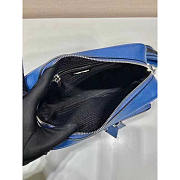 Prada Saffiano Leather Shoulder Bag Blue 24x18x6cm - 6