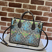 Gucci GG Small Tote Bag Brown Blue 31x26.5x14cm - 3