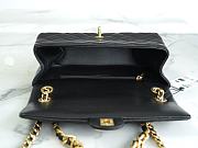 Chanel Flap Bag With Chanel Letter Black Gold 26×15×7cm - 6