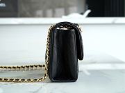 Chanel Flap Bag With Chanel Letter Black Gold 26×15×7cm - 5