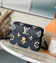 LV Pochette Metis Black and Beige 25x19x7cm - 1