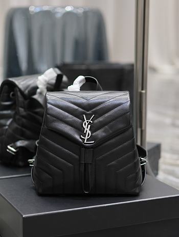 YSL Backpack Loulou Black 26×22×11cm