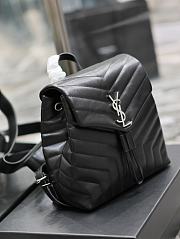 YSL Backpack Loulou Black 26×22×11cm - 4