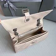 Balenciaga Crush Small Chain Bag Quilted In Beige 25x15x9.5cm - 3