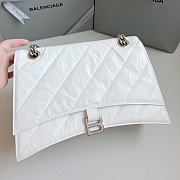 Balenciaga Crush Quilted Shoulder Bag Calfskin White 31x20x12cm - 3