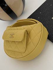 Chanel Yellow Pouch Caviar Gold 16x16x5.5cm - 4