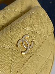 Chanel Yellow Pouch Caviar Gold 16x16x5.5cm - 3