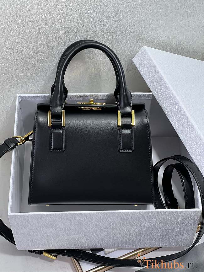 Dior Small Boston Bag Black Box Calfskin 20 x 12.5 x 16.2 cm - 1