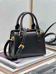 Dior Small Boston Bag Black Box Calfskin 20 x 12.5 x 16.2 cm - 5