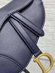 Dior Mini Saddle Bag With Strap Navy Blue 19 x 16 x 5 cm - 5