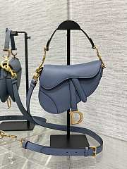 Dior Mini Saddle Bag With Strap Blue 19 x 16 x 5 cm - 1