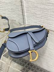 Dior Mini Saddle Bag With Strap Blue 19 x 16 x 5 cm - 5