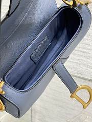 Dior Mini Saddle Bag With Strap Blue 19 x 16 x 5 cm - 2