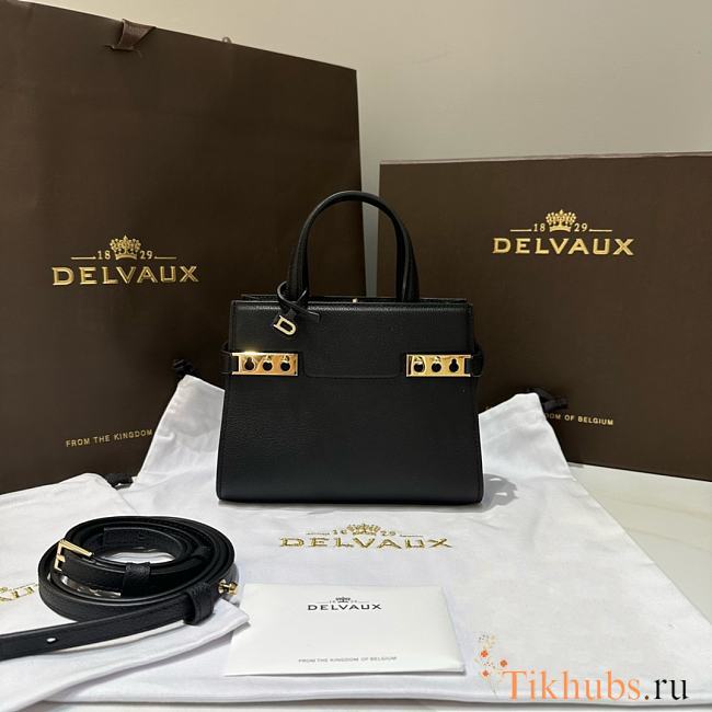 Delvaux Black Crush Bag 19x7x15cm - 1