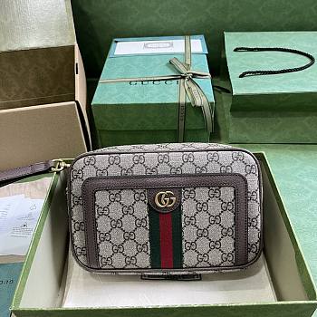 Gucci Ophidia GG Pouch Brown 23.5x14.5x6cm