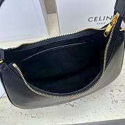 Celine Ava Triomphe Bag Smooth Calfskin Black 23x13.5x6cm - 5