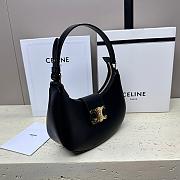 Celine Ava Triomphe Bag Smooth Calfskin Black 23x13.5x6cm - 4