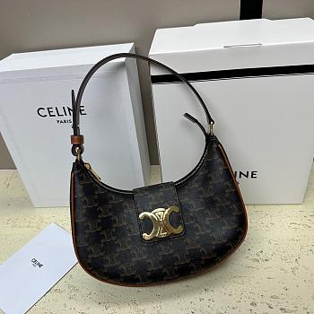 Celine Ava Triomphe Soft Bag Tan 23x13.5x6cm