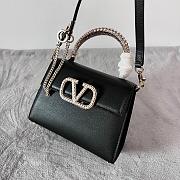 Valentino Small Vsling Grainy Calfskin Black Handbag 22x17x9cm - 2