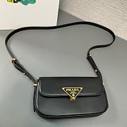 Prada Leather Shoulder Bag Black 20.5x10.5x4cm - 6