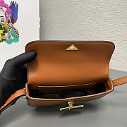 Prada Leather Shoulder Bag Brown 20.5x10.5x4cm - 6