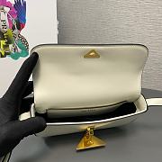 Prada Leather Shoulder Bag White 20.5x10.5x4cm - 4