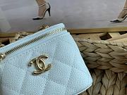 Chanel Mini Vanity Box White Heart Gold Caviar 10.5cm - 5