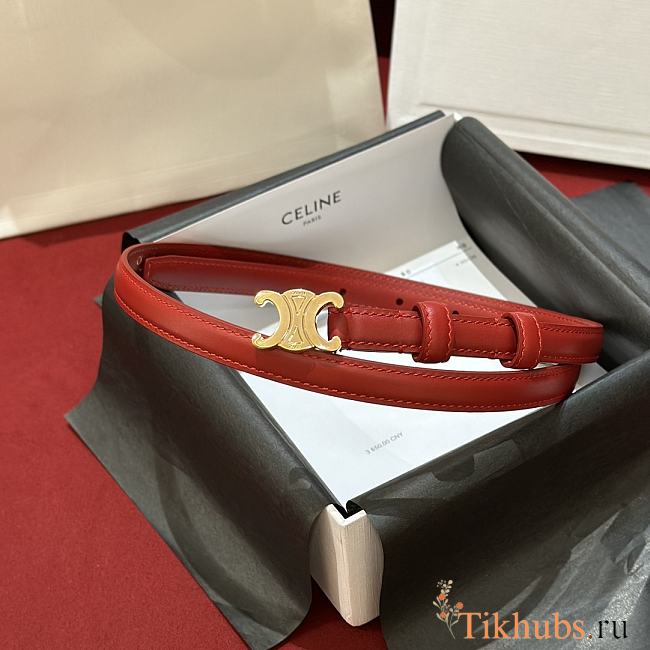 Celine Red Belt Width 2.5cm - 1