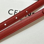 Celine Red Belt Width 2.5cm - 3