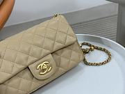 Chanel Flap Bag Beige Lambskin Bell 13x20x7cm - 6