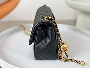 Chanel Flap Bag Black Lambskin Bell 13x20x7cm - 5