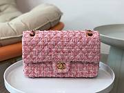 Chanel Flap Bag Pink Tweed Gold 25cm - 1