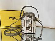 Fendi Mon Tresor Canvas Leather Bag 18x12x10cm - 3