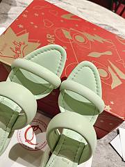 Christian Louboutin Mule Sandals Heels Green 8.5cm - 4