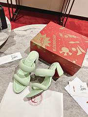 Christian Louboutin Mule Sandals Heels Green 8.5cm - 2