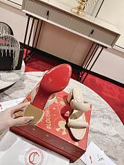 Christian Louboutin Mule Sandals Heels Beige 8.5cm - 4